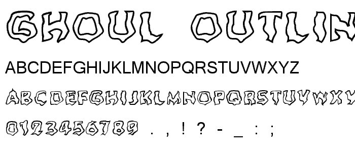 Ghoul Outline font